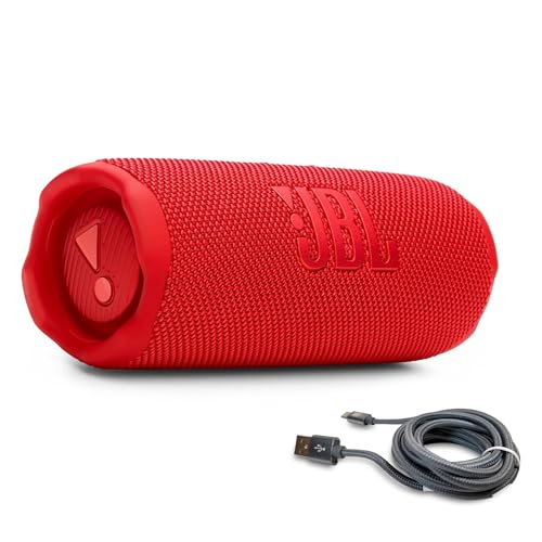 Image of JBL Flip 7 (Red) + Bundle with USB-C Braided Cable
