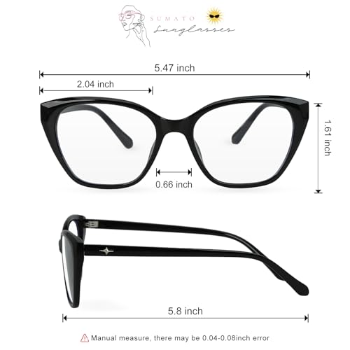 Image of Sumato Blue Light Blocking Glasses for Men and Women Square Thick Frame Non-Prescription Clear Lens Eyewear Eyeglasses