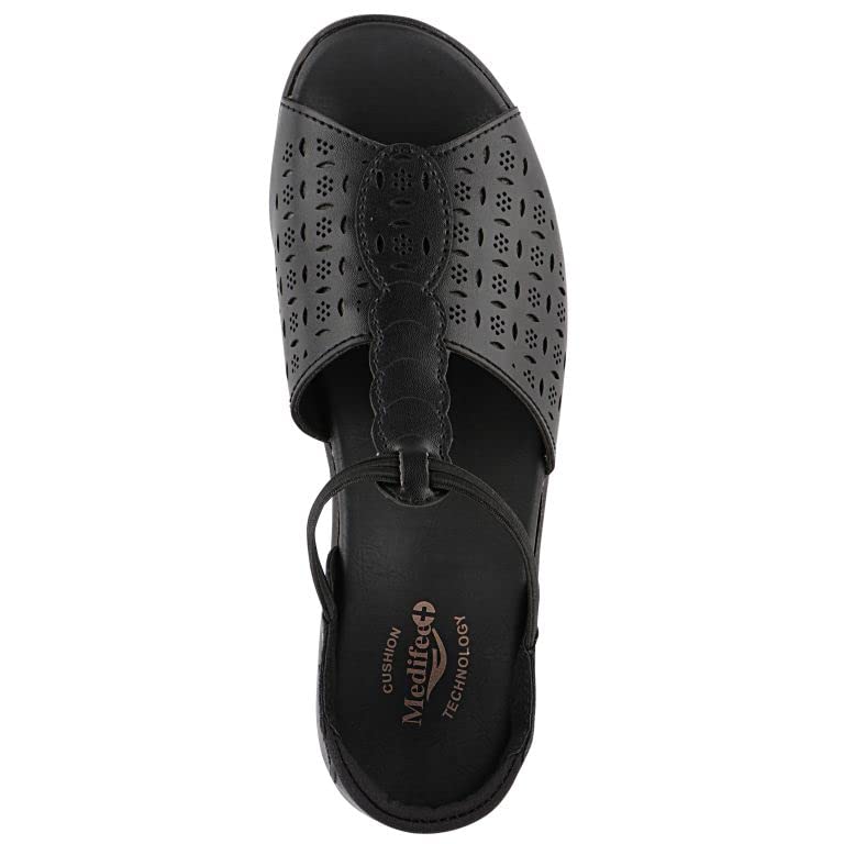Image of Medifeet Women's Open-Toe Laser Cut Sandals