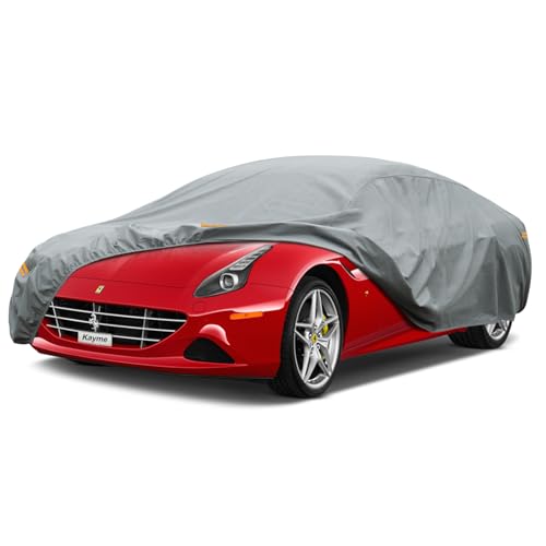 Image of Kayme Heavy Duty Car Cover Custom Fit Ferrari 488 GTB /488 Spider (2015-2019) Waterproof All Weather for Automobiles, Full Exterior Covers Sun Rain UV Protection.（Deliver About 3-10 Days）