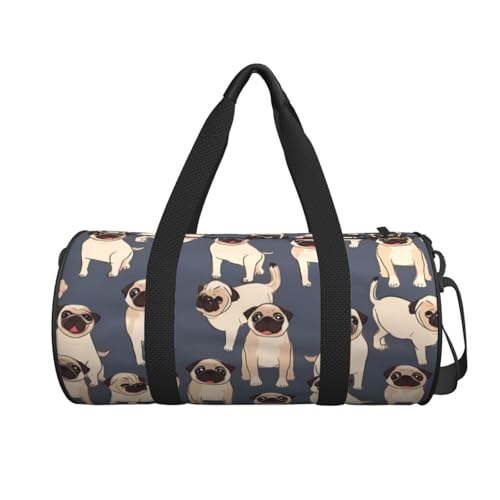 Travel Bag For Women,Funny Pug Pattern Print Personal Item Duffle Bags,Weekend Travel Duffel Tote Bag,Travel Sport Gym Bag For Men,Airplane Travel Essentials For Flying2