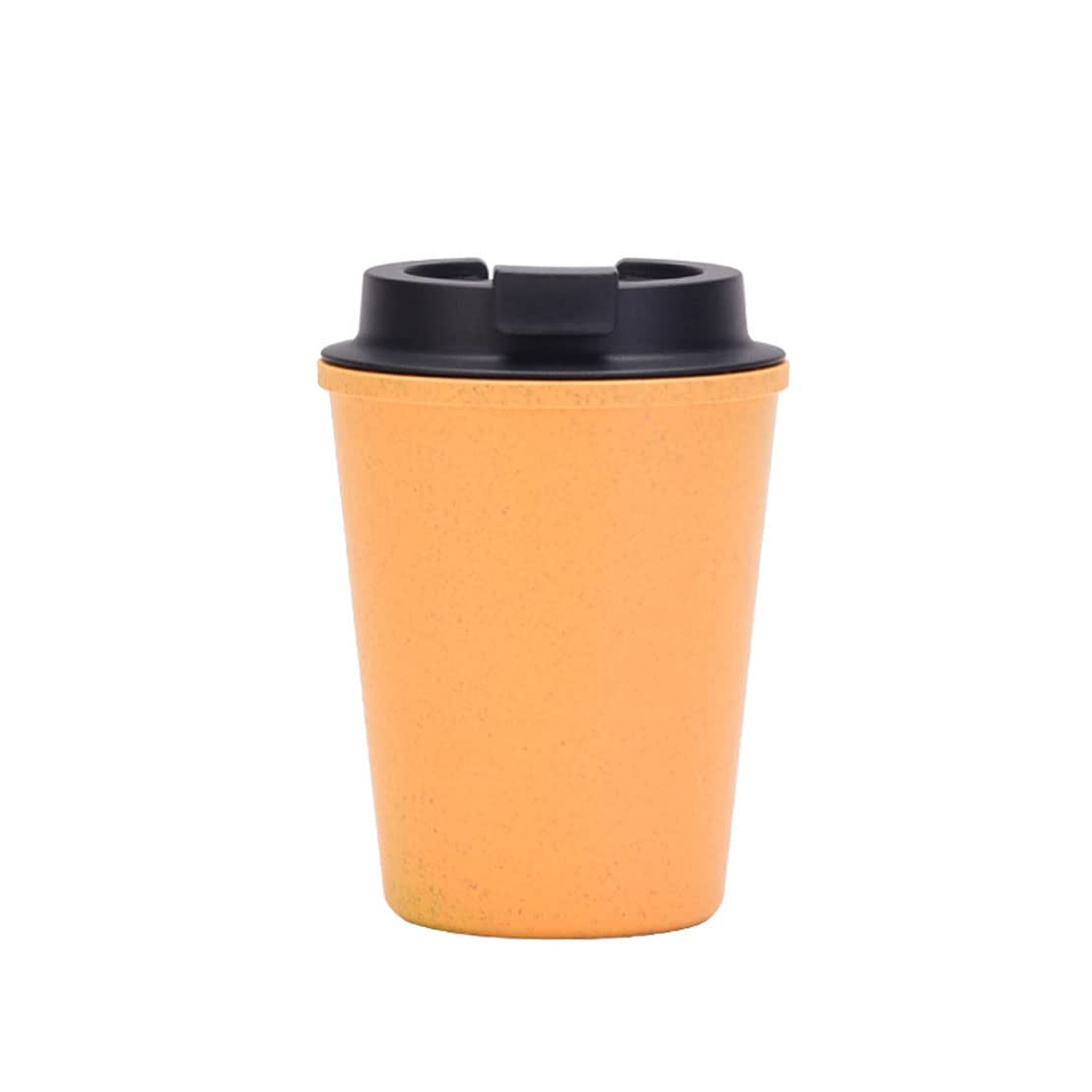 Ulalaza Portable Mini Wheat Straw Coffee Cup Carry Fashion Simple Car Wheat Fragrance Cup Milk Cup 350ML/12OZ