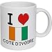 Azeeda 320ml 'I Love Cote d'Ivoire' Taza de Ceramica (MG00049769)