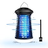 Hefite Bug Zapper Outdoor & Indoor, 2-in-1 Electric Fly Zapper with 4200V Grid & 15W Lamp, Waterproof & Illuminable Mosquito Killer for Home, Patio, Garden