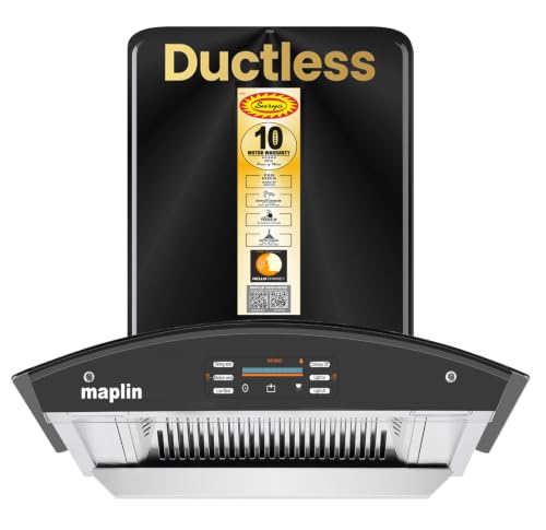 Image of Filterless Kitchen Chimney Model Regalia in 60 cm with DUCTLESS, Auto Clean Filterless, Voice Control (Black)