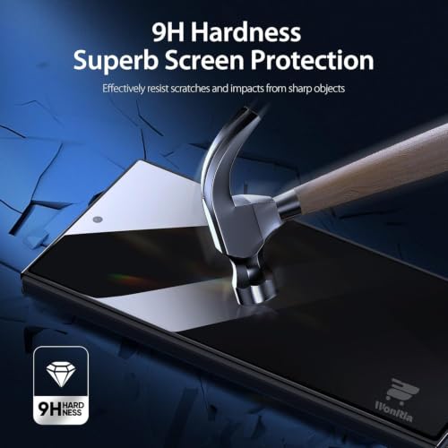 Image of WonRia 2+2 Pack - Privacy Tempered Guard Compatible with Samsung Galaxy Z Fold 8 Ultra 5G with Camera Lens Ring Protector Screen Guard Protector | Anti-Spy - Installation Kit