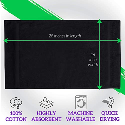 Image of GREEN LIFESTYLE Black Bleach Proof Towels Bulk Sets 100% Cotton 16' X 25' Premium Spa Quality, Super Soft and Absorbent for Gym, Pool, Spa, Salon and Home 96 Pack
