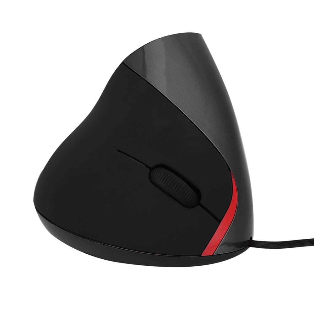 Vertical Mouse 1200DPI – USB Wired Ergonomic Design for PC Laptop, 5-Button Optical Gaming Mouse for Laptop Computer with 4.7ft Cord(Black)-image-12