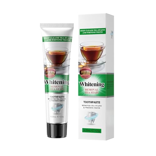 Hinapan Pasta Dental para Eliminar Manchas de Té y Blanquear 120g, Restaura el Blanco Natural de los Dientes para una Sonrisa Más Radiante y Limpia, Acabado Fresco y una Higiene Profunda