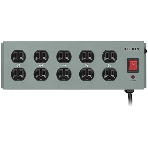 BELKIN F9D1000-15 10-Outlet Metal SurgeMaster(R) Surge Protector Electronics Computer Networking