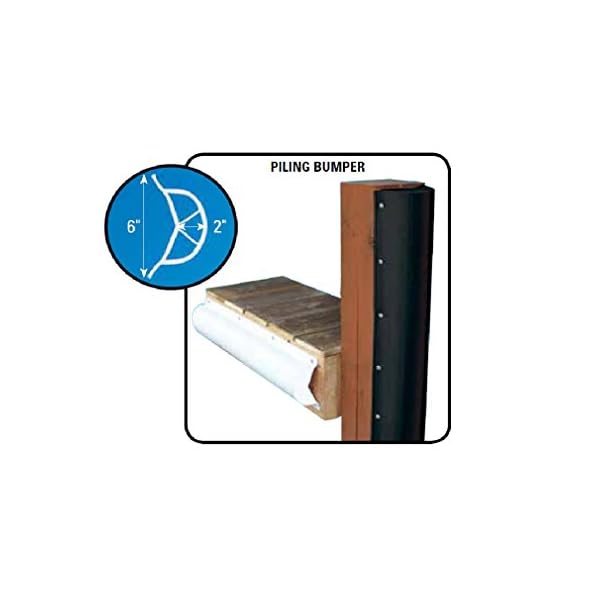 Dock Edge + Inc. PVC Piling Bumper (White, 6Feet) • The Heavy Equipment Directory