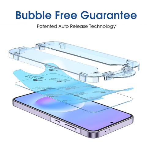 Image of amFilm OneTouch for Samsung Galaxy A57 Screen Protector Tempered Glass | Auto-Alignment, 30s Install, Bubble Free, Scratch & Drop Protection, HD Clear, Camera Lens Protector, 2+2 Pack (A57-6.7'')
