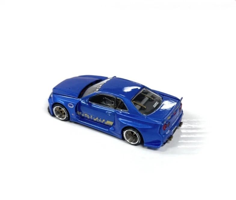ミニGT 1/64 日産 スカイライン BNR34 街道ハウス Nismo 青 Amazon.co.jp: ダイカストモデルカー Kaido House x Mini GT 1:64 日産