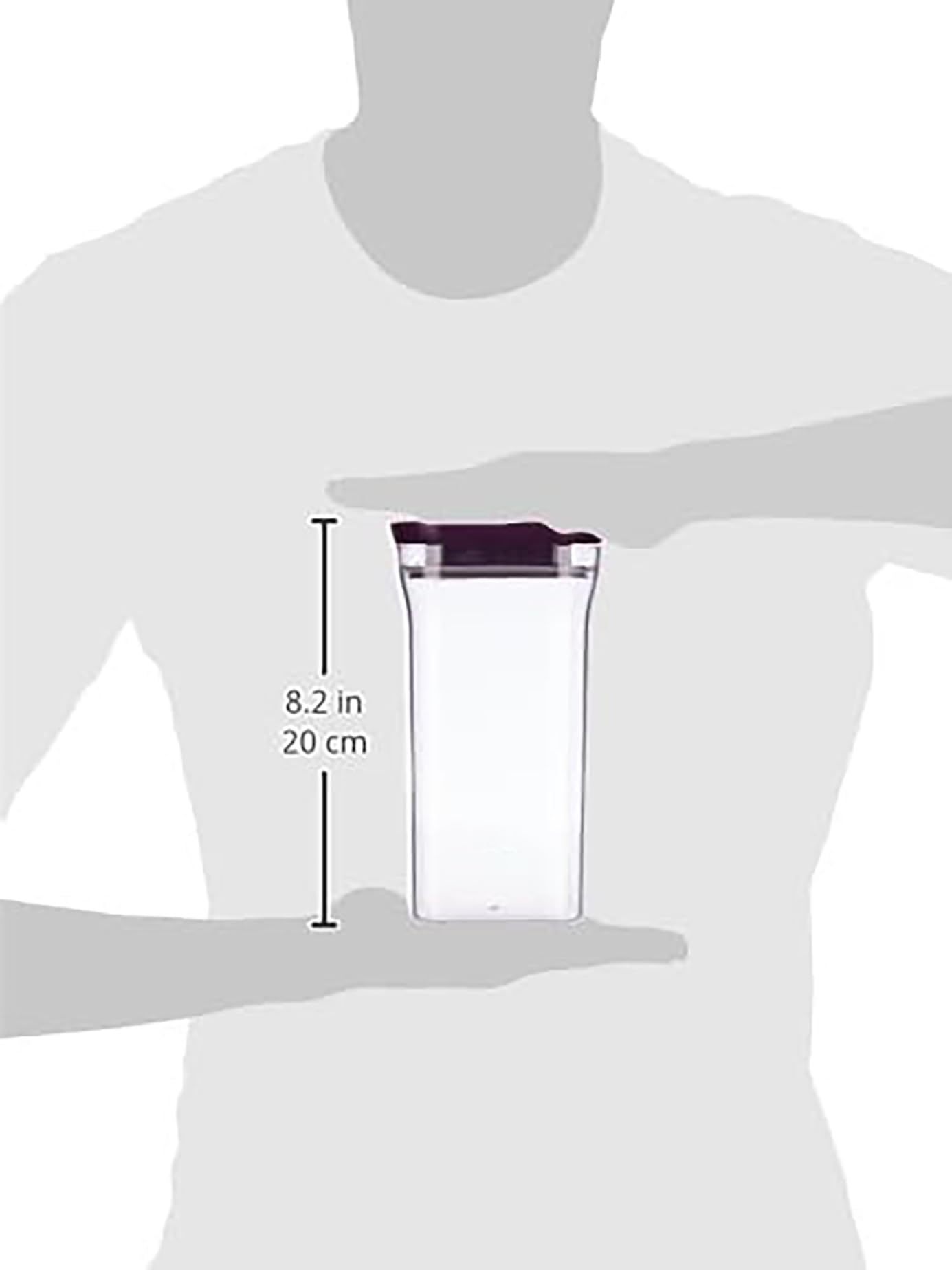 Homeor Lot de 6 bocaux de rangement et récipients en plastique hermétiques et sans BPA empilables pour cuisine - Lot de 6 récipients de cuisine polyvalents - 1100 ml chacun - Violet