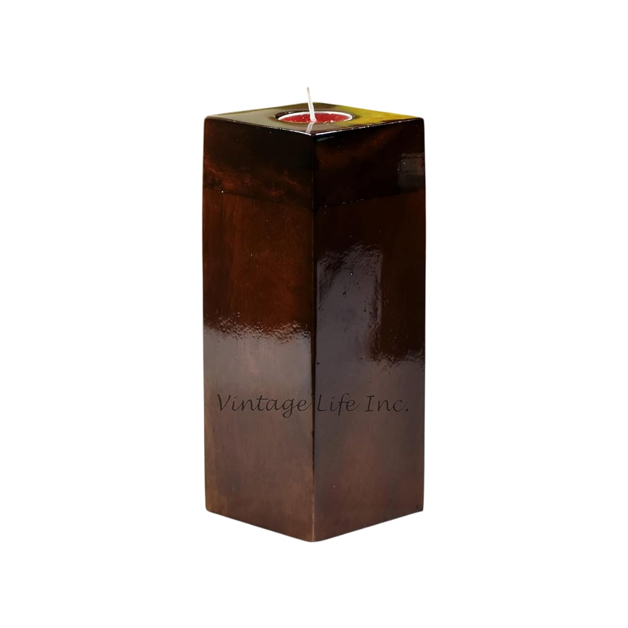 DnU Avenue Biodegradable Wooden Cremation Urns for Human Ashes Adult & Pets Elegant Wooden Tealight Urn - Home Decor Piece Keepsake Tealight Urns for Human Ashes (Large)