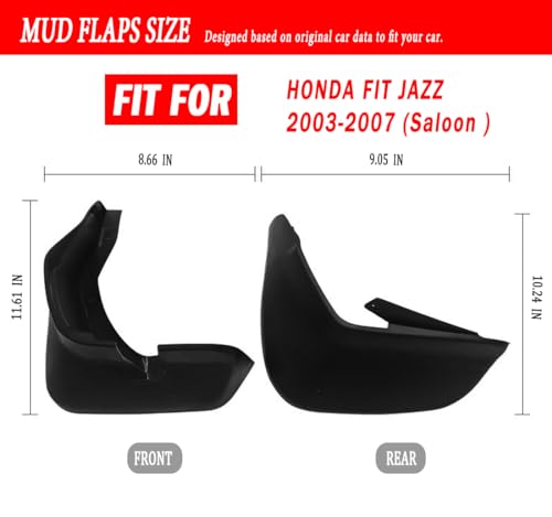 Image of Mud Flaps Mud Guards Fit for 2015-2021 Honda Odyssey, Front & Rear Mud Splash Guards Accessories - 4 Pc, Black