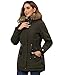 ROYAL MATRIX Women's Winter Coats Fleece Lined Parka Jacket Hooded Long Winter Warm Parka Coat with Pockets Army Green,6