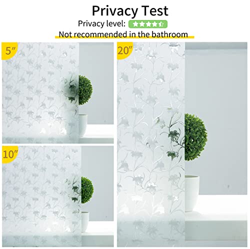 Dktie Static Cling Decorative Window Film Vinyl Non Adhesive Privacy Film, Window Privacy Film Decorative Butterflies, Window Film Frosted Glass (Ctblt156, 17.7 X 78.7 Inches) #TOP6