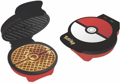 Uncanny Brands Pokemon Pokeball Waffle Maker, open view