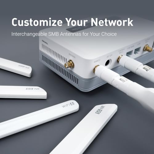Image of GL.iNet GL-XE3000 (Puli AX) 5G Router with Dual SIM Card Slot, Wi-Fi 6 Cellular Routers, Built-in Battery, Multi-WAN, VPN, OpenWrt, Secure 5G Router for Office, Retail, Events, Business