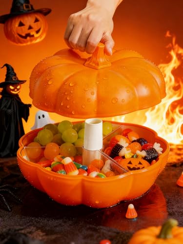 LivLab Mker Pumpkin Christmas candy bowl - Divided Serving Tray