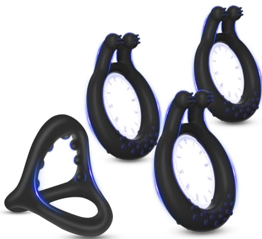 AMZII 4.0 Penisring Sex Toyset Herren Cockring,3-IN-1 Antenne Cockringe für Männer Gummi & Hodenringe für den Mann,Hodenstrecker Ballstretcher,Cock Ring Penis Ring Penis Sleeve Penis Bondage Set