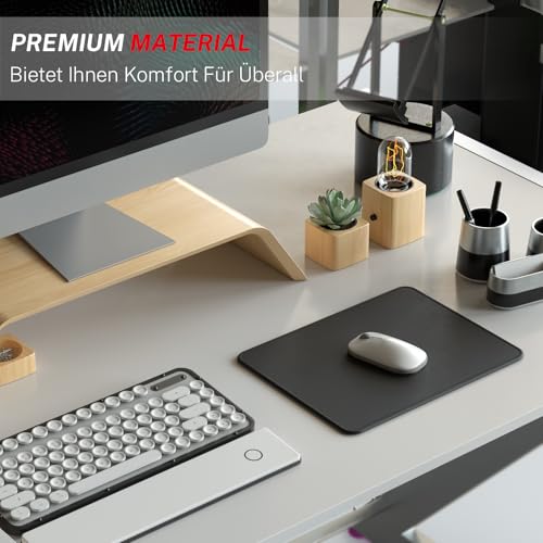 KTRIO Mauspad 3 Pack, Mousepad [30% Größer], Mouse Pad mit Anti-Rutsch-Gummiboden & Vernähte Kanten Mauspads für Computer Laptop und PC, Mouse Mat 275x215mm (Schwarz)