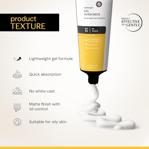 Image of Deconstruct Gel Sunscreen for Oily skin SPF 50 PA++++ |100% Photostable Sunscreen |4 New Gen UV Filters |In-Vivo |Lightweight, Airy, Non-greasy |For oily, combination, normal skin |For Men & Women - 30gm