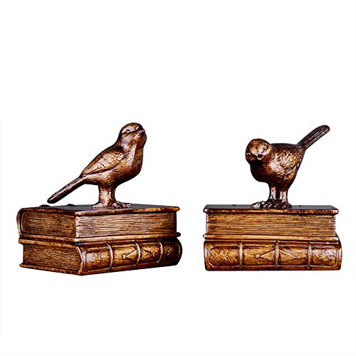 Livre d'oiseau rétro figurine de style européen pour embellir votre salon