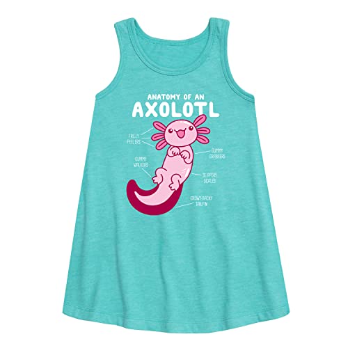 Instant Message - Anatomy of an Axolotl - Toddler and Youth Girls A-line Dress