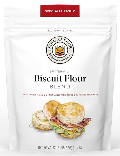 King Arthur Baking Company Buttermilk Biscuit Flour Blend, Unbleached Flour, Aluminum Free, Non-GMO Buttermilk, g2.5lb Bag