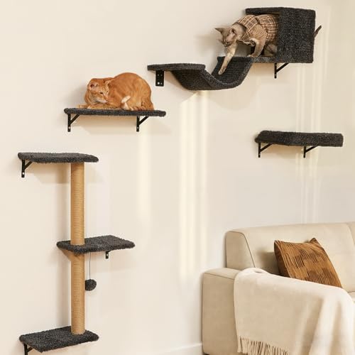 FUKUMARU Cat Wall Shelves, Stable & Safe 4 in 1 Cat...