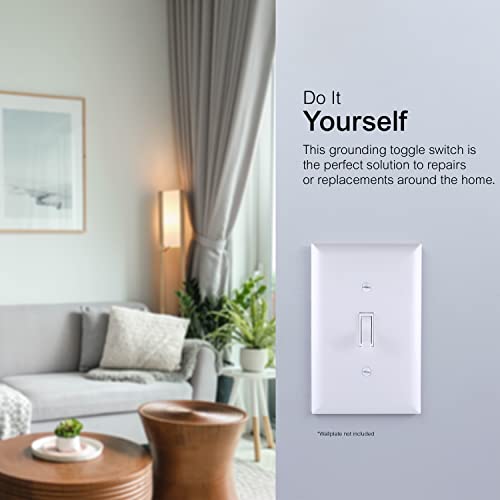 Ge 3-Way Grounding Toggle Switch, 5 Count, In Wall On/Off Fan & Light Replacement, 15 Amp, Great For Home, Office & Kitchen, Ul Listed, White, 44030 (Pack Of 1) #TOP3