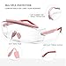 MEIGIX Anti Fog Safety Glasses Safety Goggles Over Glasses Protective Glasses with Anti Scratch Lenses Adjustable (2 Pack (Pink + White)