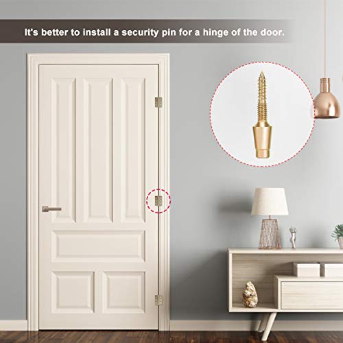 Aieve Door Hinges Security Screws, 6 Pack Tamper Proof Screws Security Door Hinge Screws Door Hinge Security Pins Security Hinge Screws Anti-Theft Screws Accessories For Door Security #TOP4