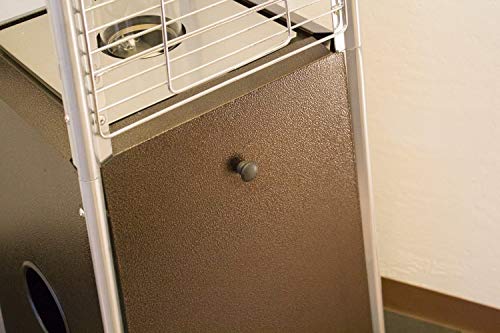 Avenlur Outdoor Patio Pyramid Heater - 48,000 Btu, Portable, Propane, W/Wheels, Protective Cover (Hammered Bronze) - Thumbnail 5