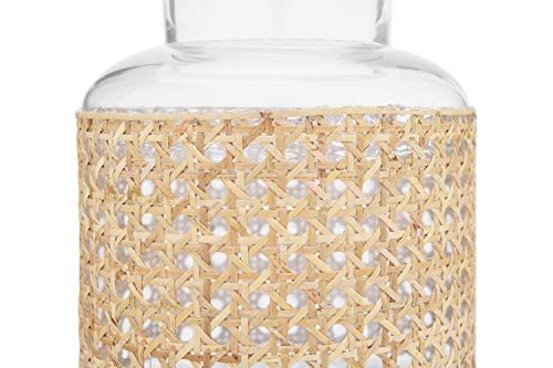 Bloomingville 8" H Glass Decorative Cane Sleeve Vase, Clear #TOP6