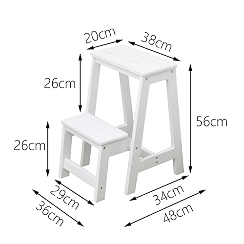 Tabouret pliable blanc pour optimiser le rangement de la cuisine