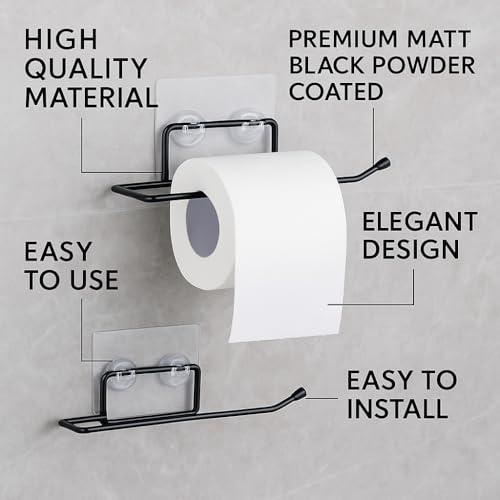 Image of Toilet Paper Roll Holder Kitchen Towel Hanger Kitchen Roll Holder Kitchen Tissue Roll Holder Toilet Roll Holder for Bathroom Toilet Tissue Rolls Holder(Pack of 2)