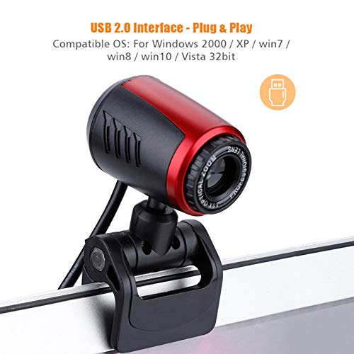 Heayzoki USB2.0 HD Webcam Camera,USB Camera Webcam Computer HD Streaming Webcam with Built-in digital microphone for Computer PC Laptop,16MP HD Webcam for Skype/MSN - Image 4