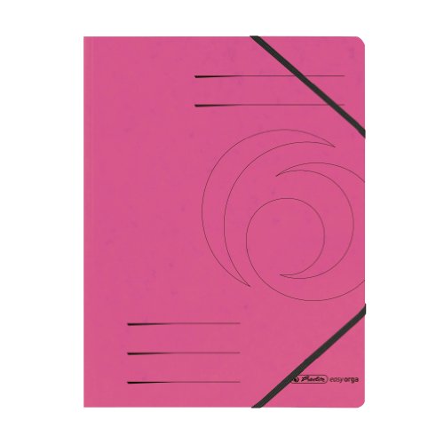 herlitz 11159654 Eckspanner A4 Quality, fuchsia, 5 Stück
