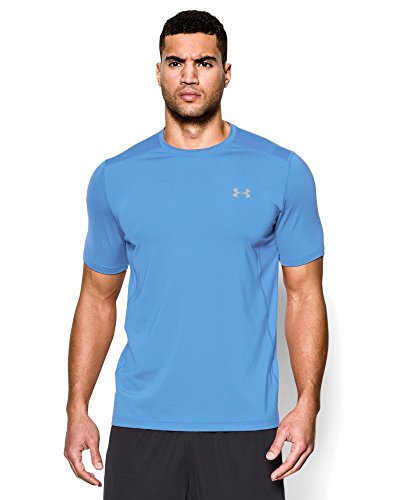 Under Armour Men's Raid Short Sleeve T-Shirt, Carolina Blue (475)/Steel, Large