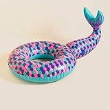 Schwimmring Donut Erwachsene Schwimmbad schwimmende Reihe - aufblasbare Meerjungfrau Schwimmen mit verdickter Schwanzschwimmen Für Partyversorgungen im Freien