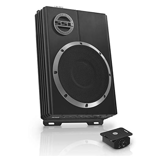 Sound Storm Laboratories LOPRO8 Amplified Car Subwoofer - 600 Watts Max Power, Low Profile, 8 Inch Subwoofer, Remote Subwoofer Control, Great For Vehicles That Need Bass But Have Limited Space, Black