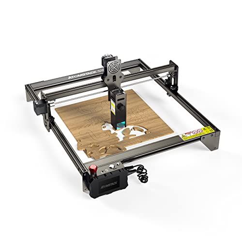 【Funzionale & Ampiamente Compatibile】la taglierina laser Atomstack S10 Pro con potenza di uscita di 10 W può incidere la maggior parte dei materiali di uso quotidiano, come 20mm legno, 15mm acrilico, carta, cartone, pelle, alluminio, ottone, porcellana.