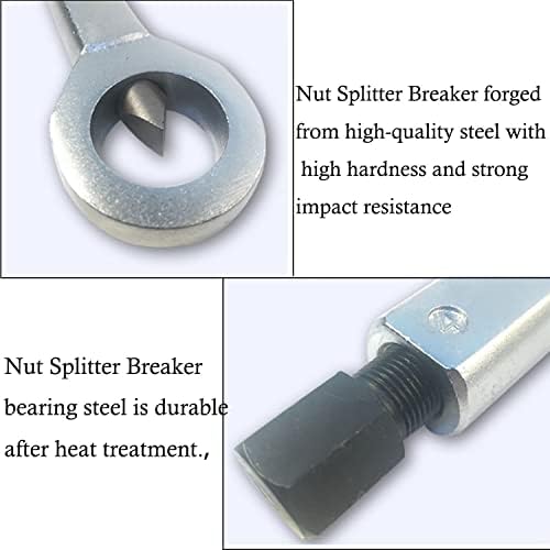 4 Pack Nut Splitter Breaker 9-12mm/12-16mm/16-22mm/22~27mm Metal Nut Splitter Breaker Manual Pressure Nut Cracker Remover Extractor Tool & Red Storage Box