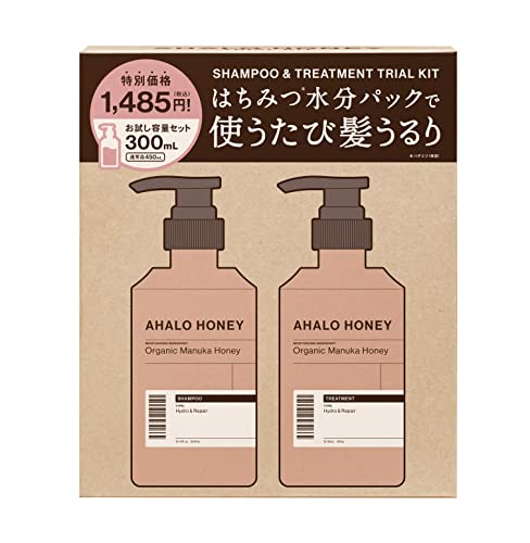 アハロハニー ハイドロ&リペア ジェントル お試し容量 限定キット シャンプー&ヘアトリートメント 300mL + 300g [2本セット]のサムネイル