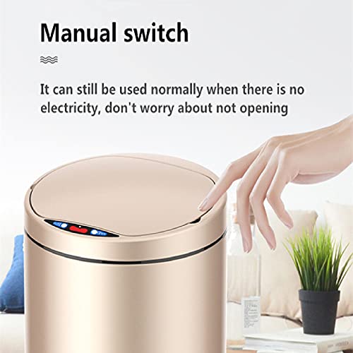 Slimme prullenbak roestvrijstalen bewegingssensor inductie automatische thuis geschikt voor woonkamer keuken badkamer… - Image 4