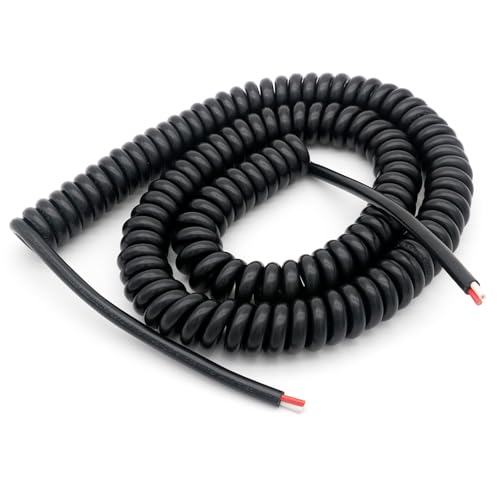 FIRMERST 18/2 SJEOW Extension Coil Cord, 4 to 23 FT Retractable Spring Coiled Extension Cord, Heavy...