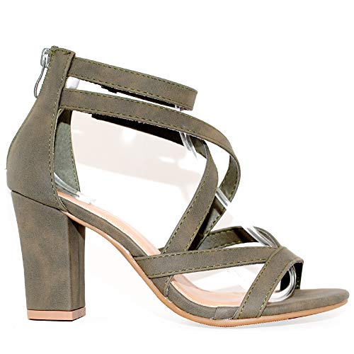 Image of Women's Chunky Heel Ankle Strap Sandals